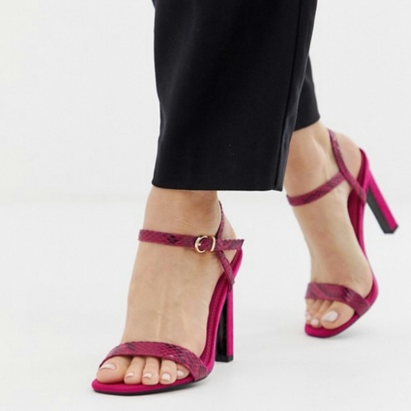 river island pink sandals